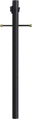 Miniatura 14 de Solus Poste de lámpara de entierro directo de 7 pies, poste de luz de aluminio para exteriores con brazo cruzado decorativo, sensor de atardecer a