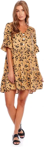 Miniatura 5 de Mud Pie Vestido de manga corta con volantes para mujer Aster