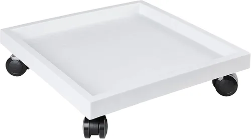 Miniatura 10 de Plato cuadrado de 15.3 pulgadas con ruedas, soporte de maceta con ruedas resistente para plantas en maceta, bandeja de base de rodillo con ruedas