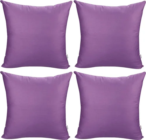 Miniatura 48 de Thmyo - Paquete de 4 fundas de almohada decorativas de 100 % algodón para lumbar, cómodas, sólidas, para Navidad/Halloween, fundas de cojín Blanco