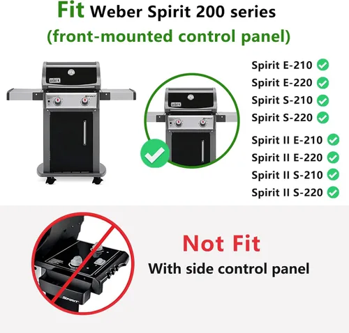 Miniatura 3 de Hongso Spirit E210 Partes de parrilla, barras aromatizantes 7635 67045 y 69785 Kit de tubos de quemador para parrillas de gas Weber Spirit 200