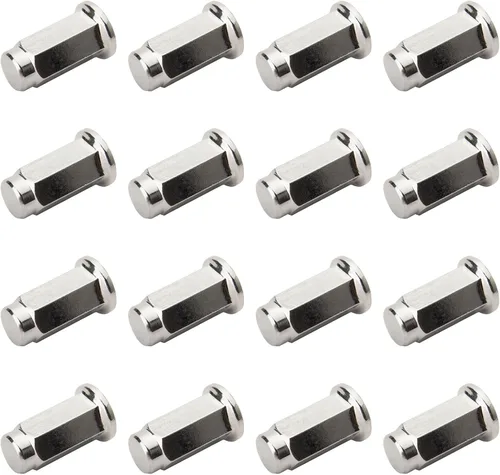 ITP (16 Pack) Flat Base Chrome Lug Nut 10mm x 1.25mm Thread Pitch w/14mm Head for Arctic Cat 700 Diesel 4x4 Automatic 2007-2008