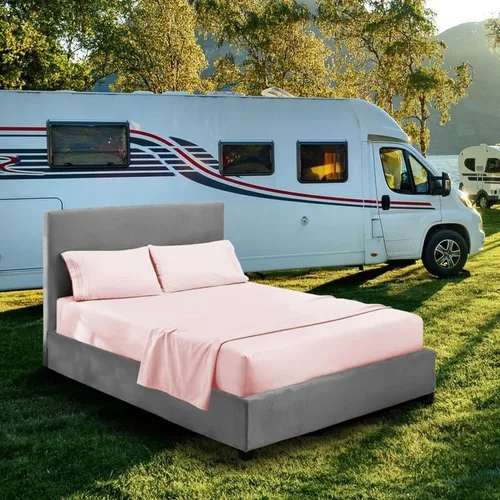 Miniatura 4 de Juego de sábanas para literas de autocaravana – 48 x 75 pulgadas, tamaño matrimonial 3/4, color azul aguamarina, litera para cuna, cama de caravana