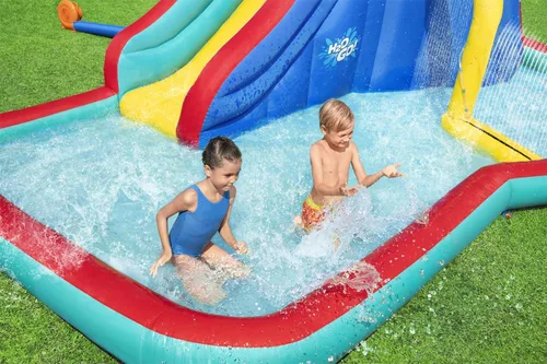 Miniatura 7 de Bestway H2OGO! Parque acuático Waterfall Waves Mega Tobogán inflable y piscina para hasta 6 niños