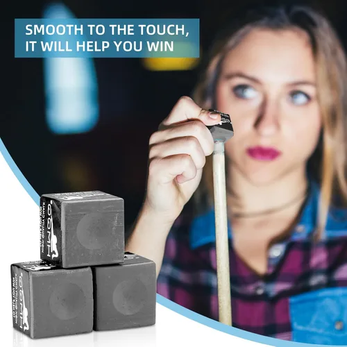 Miniatura 3 de HMQQ Pool Cue Chalk – 12 Pack Billiard Chalk, Low Dust & Anti-Slip Cue Chalk for Smooth, Accurate Shots – 6 Colors Available for Pool Lovers, Home