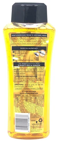 Miniatura 2 de Gliss Reparación del cabello - Aceite nutritivo para cabello propenso a puntas abiertas - Set de champú y acondicionador - Peso neto 13.6 fl oz