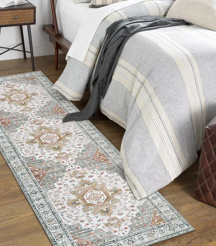 Miniatura 6 de Moynesa Alfombra lavable ultrafina – Alfombra de pasillo de 2 pies 6 pulgadas x 8 pies, alfombra de cocina y baño, alfombra de entrada de pelo bajo