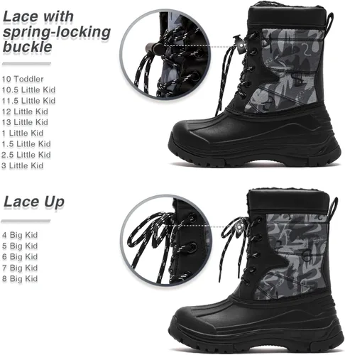 Miniatura 2 de BODATU Botas de nieve impermeables de invierno para niños con aislamiento para clima frío