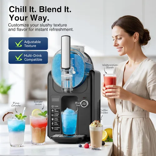 Miniatura 2 de Máquina de granizado y máquina para hacer helados 2 en 1, 6 modos para batidos, batidos, cócteles, margarita y helado, no necesita hielo