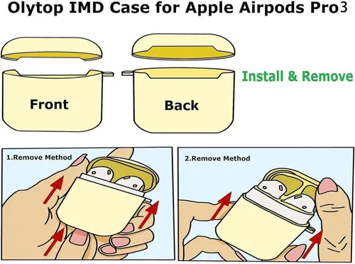 Miniatura 2 de Olytop para Airpods Pro 3 Gen Estuche 2025, linda funda protectora con lazo para Airpods Pro de 3ª generación, carcasa dura para mujeres y niñas