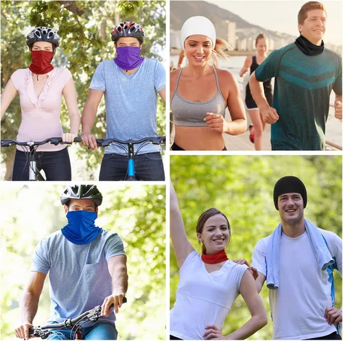 Miniatura 6 de Geyoga 6 piezas de protección UV para el verano, polaina de cuello refrescante, ropa para la cara, polaina para cuello, bufanda, protector solar