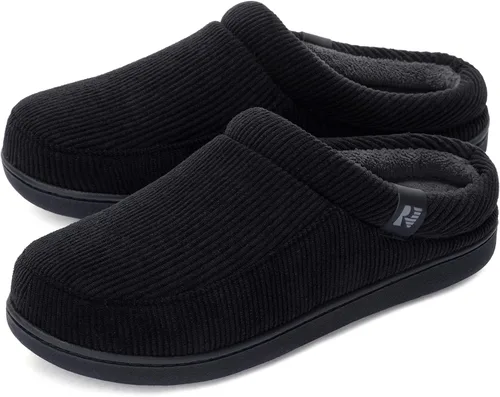 RockDove Pantuflas de pana Ribco para hombre con espuma viscoelástica y suela interior y exterior
