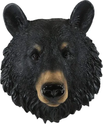 Miniatura 3 de Ebros Gift The Brave - Placa decorativa de pared con cabeza de oso negro de 8 pulgadas de alto, taxidermia, escultura artística con diseño de oso