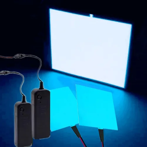Ourbest El Panel de luz de hoja 2 piezas – Máscara de papel electrouminiscente cortable para iluminación de ojos DIY Cosplay decoración de fiesta
