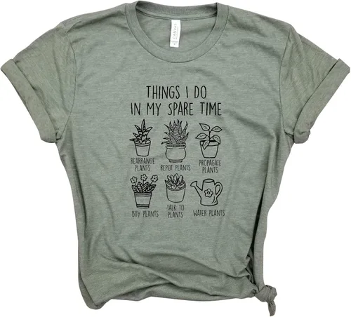 Miniatura 3 de Things I do in my spare time - Crazy Plant Lady, Camisa de jardinería, a base de plantas, Alimentado por plantas, Camisa de granjero, Camisa
