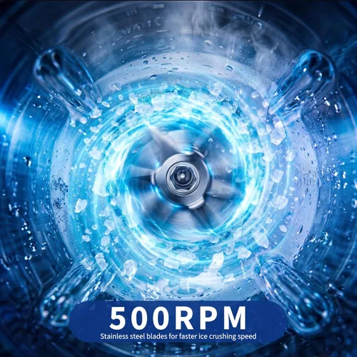 Miniatura 4 de Garvee Trituradora de hielo comercial de 300 libras/h, máquina eléctrica de cono de nieve de 500 W, máquina de afeitar de hielo de mesa de 500 RPM