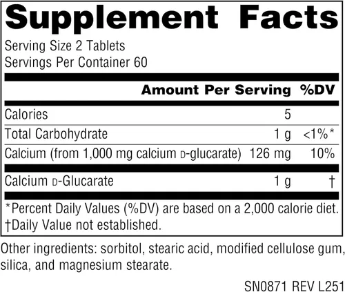 Miniatura 2 de Source Naturals - D-glucarato de calcio, 500 mg