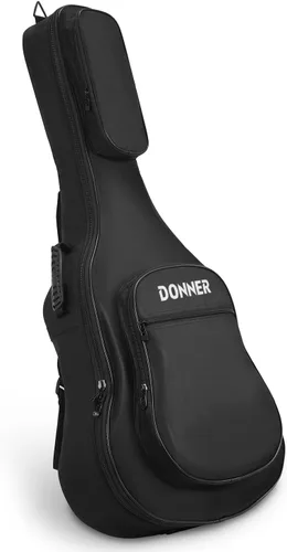 Miniatura 13 de Donner - Funda para guitarra acústica de 40 a 41 pulgadas, acolchado de esponja de 5 mm de espesor, nailon Ripstop 600D resistente al agua, funda 41