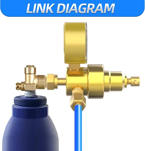 Miniatura 6 de MEANLIN MEASURE Regulador de acetileno Medidores de gas de soldadura CGA 200 Regulador de antorcha de corte, salida 0-200PSI Entrada 0-400PSI