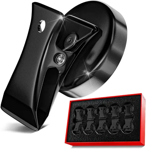 Miniatura 9 de 10 unidades de clips magnéticos de alta resistencia, clips metálicos premium de 35 mm de diámetro para refrigerador con almohadillas antiarañazos