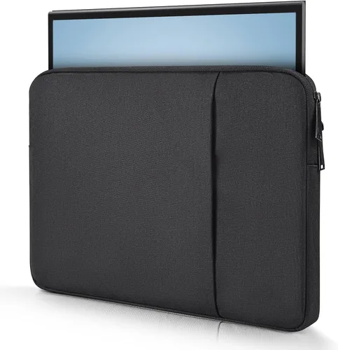 Funda para monitor portátil de 15.6 pulgadas, funda de transporte para la mayoría de monitores portátiles de 15.6 a 16.1 pulgadas con bolsillo Negro