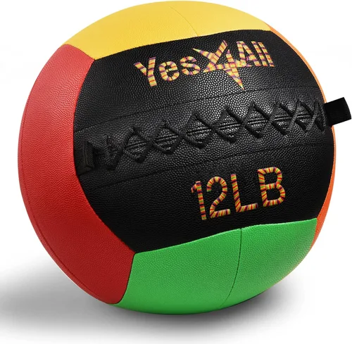 Miniatura 9 de Yes4All Bola de pared, bola de arena de hierro con peso de cuero suave para ejercicio multifuncional dinámico, 6 libras - 30 libras