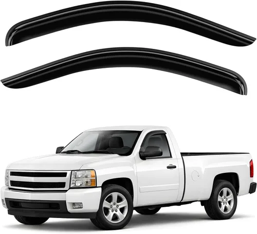 Miniatura 17 de Deflectores de ventana tintados ahumados con cinta adhesiva para ventana lateral, deflectores de lluvia compatibles con Toyota RAV4 2019-2025 - 4