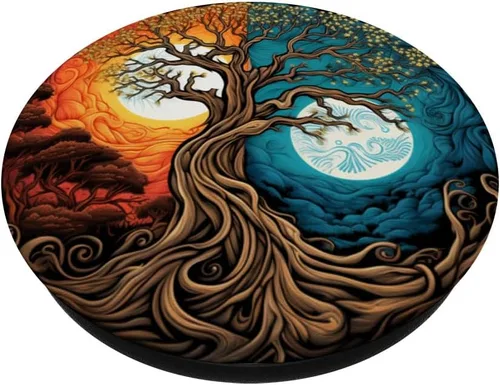 Miniatura 2 de Yin Yang Árbol de la Vida PopSockets estándar PopGrip