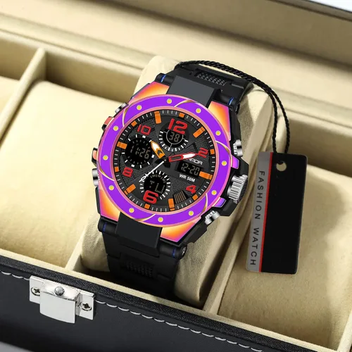 Miniatura 7 de findtime Reloj para hombre relojes militares para hombre impermeables 5 ATM deportivo para trabajo digital analógico color negro verde dorado