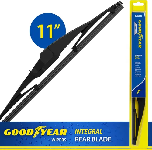 Miniatura 2 de Goodyear Limpiaparabrisas trasero integral de 11 pulgadas con marco de cáscara dura de polímero, escobilla de repuesto para limpiaparabrisas