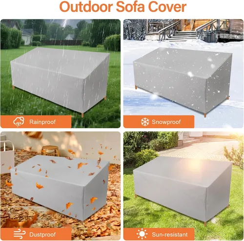 Miniatura 5 de Funda para sofá de patio impermeable, resistente para sofá biplaza de 2 plazas, fundas de muebles de patio para sofá exterior, sofá biplaza, sofá