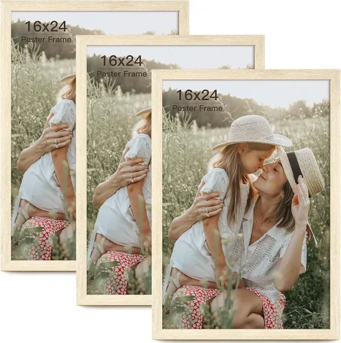 Miniatura 31 de Momentworth Portarretratos de 4 x 6 pulgadas con paspartú para 3.5 x 5 pulgadas, marcos de fotos con grano de madera negra envejecida para pared