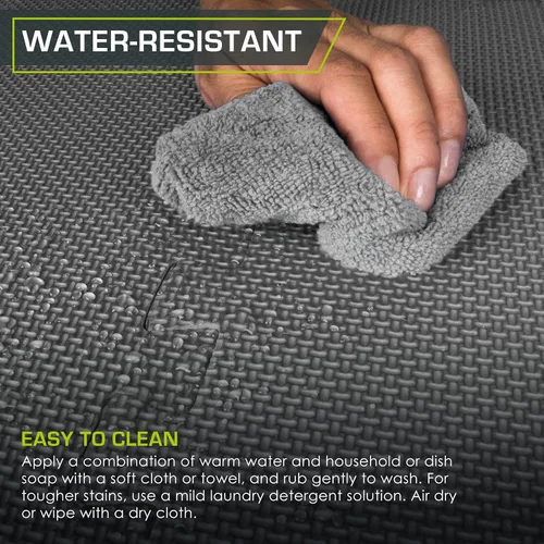 Miniatura 6 de ProsourceFit Alfombrilla de Ejercicio de Rompecabezas Extra Gruesa de ¾" y 1", Baldosas Entrelazadas de Espuma EVA para Suelo de Entrenamiento Gris