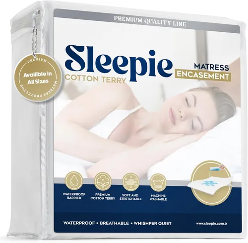Sleepie Protector de colchón impermeable de alta calidad, funda de colchón de algodón lavable a máquina para cama, protector de colchón refrescante,