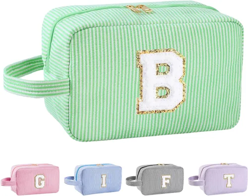 Miniatura 86 de Regalos personalizados para mujeres, bolsa de maquillaje con inicial, bolsa de maquillaje de viaje, bolsa de cosméticos, bolsa de artículos