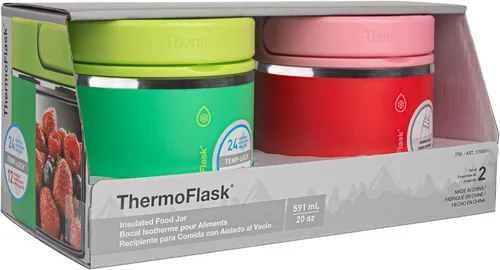 Miniatura 2 de ThermoFlask - Frasco de comida aislado de doble pared de 12 onzas, Rosa Arenisca
