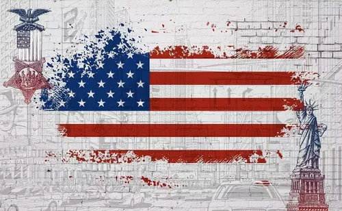 Miniatura 8 de City Wallpaper USA Flag Wall Mural New York City Wall Decor Statue of Liberty Wall Art Modern Country Home Decor Cafe Design