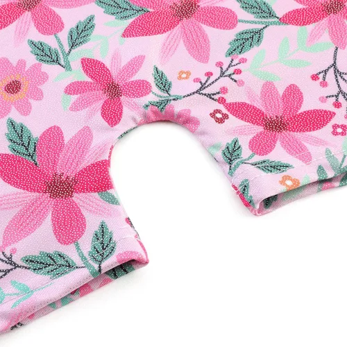 Miniatura 46 de HOZIY - Leotardos de gimnasia con pantalones cortos brillantes para niñas pequeñas; estampados de unicornio, aurora, arco iris, sirena, dinosaurio