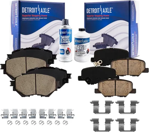 Miniatura 14 de Detroit Axle - Pastillas de freno traseras para Mercedes-Benz C230 C240 C280 C320 C350 CLK320 CLK350 CLK430 E300 E320 E420 E430 SLK350, pastillas