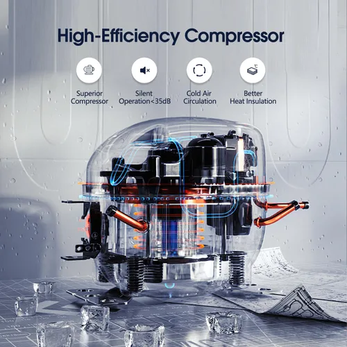 Miniatura 5 de VECYS Máquina de hielo en cubos, máquina de hielo de alta calidad para encimera, capacidad diaria de fabricación de hielo de 34 libras y función