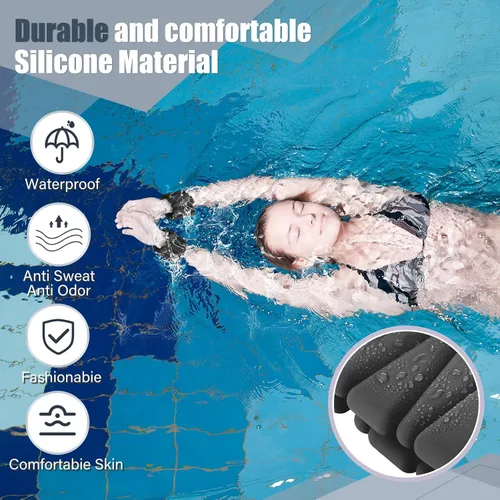 Miniatura 5 de Vinsot Pilates - Pesas de muñeca y tobillo para mujer, juego de 4 (2 libras cada una), pulseras con peso ajustables para piernas, para caminar