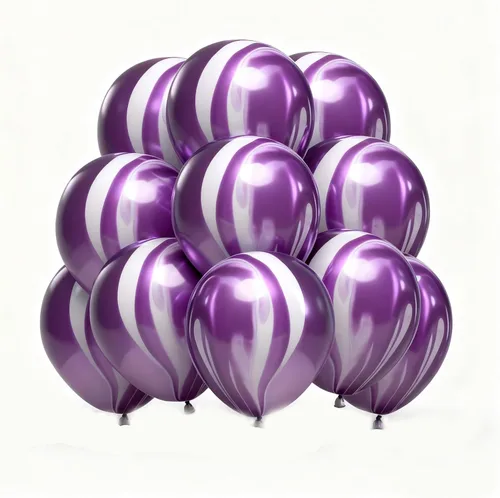 Miniatura 10 de Globos de mármol azul de ágata marmolada, globos azules de 12 pulgadas, 50 unidades de teñido anudado para fiesta de cumpleaños, decoración