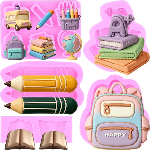 Miniatura 15 de ZiXiang Molde de silicona para graduación, tapa de doctorado, moldes de silicona para diploma, molde de fondant para graduados, moldes para dulces
