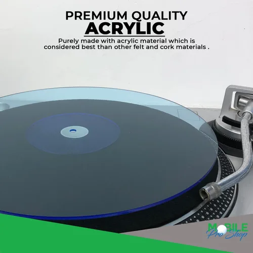 Miniatura 2 de Tapete acrílico para tocadiscos de vinilo para jugadores LP de 12 pulgadas, reduce el ruido y mejora la calidad del sonido y proporciona graves más