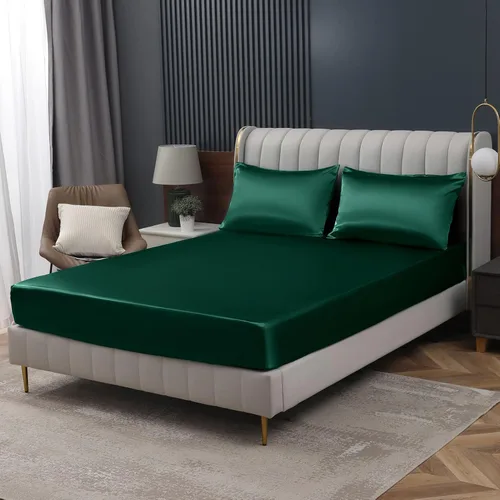 Miniatura 14 de Homiest Sábana Plana de Satén Blanco - Ropa de Cama de Colchón Full de Lujo y Ultra Suave