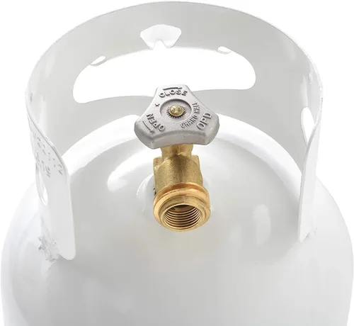 Miniatura 6 de Flame King Cilindro de tanque de propano de acero de 10 libras con válvula de dispositivo de protección contra desbordamiento tipo 1, ideal