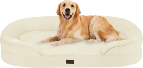 Miniatura 33 de Dwanton - Cama ortopédica para perros medianos con espuma de memoria con gel, sofá impermeable para perros, cama lavable para mascotas con cojín