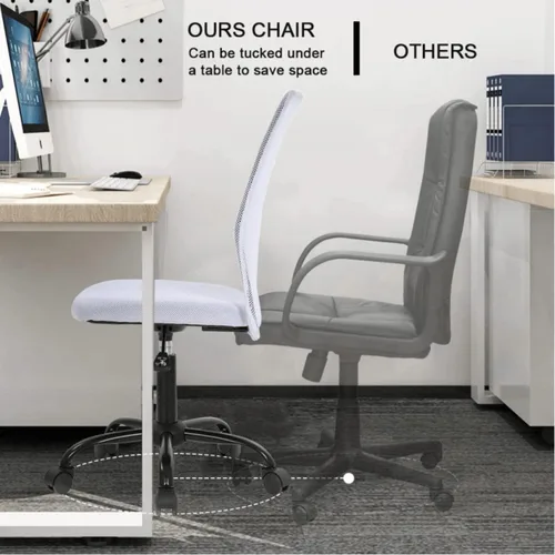 Miniatura 3 de Silla de oficina ergonómica de malla, silla de computadora con altura ajustable, soporte lumbar moderno, silla de malla ejecutiva, sillas giratorias