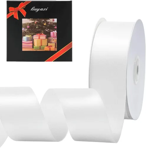Miniatura 19 de LIUYAXI Cinta de Satén Dorada de Doble Cara 1/4" X 50 Yardas, Cintas Perfectas para Manualidades, Envoltura de Regalos, Fabricación de Lazos y Más