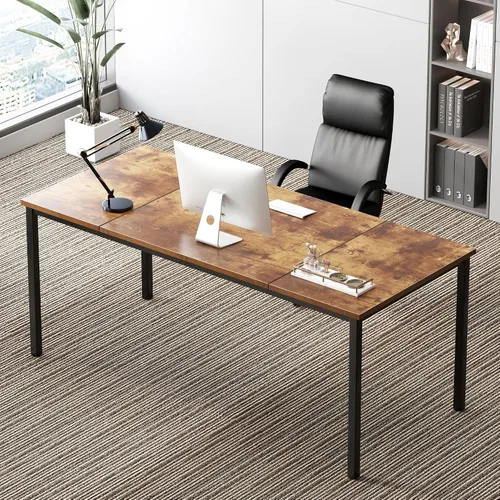 Miniatura 2 de sogesfurniture Escritorio de oficina de 71 pulgadas, escritorio para videojuegos, mesa de computadora, estación de trabajo de escritura resistente